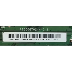 T-CON PARA TV INSIGNIA / TOSHIBA / NUMERO DE PARTE 26016200447 / PT500GT02-4-C-3 / L420551A_15 / PANEL TPT500B5-GT024.H REV:S12D / DISPLAY PT500GT02-4 VER.1.2 / MODELOS NS-50DF710NA21 / 50LF21U21